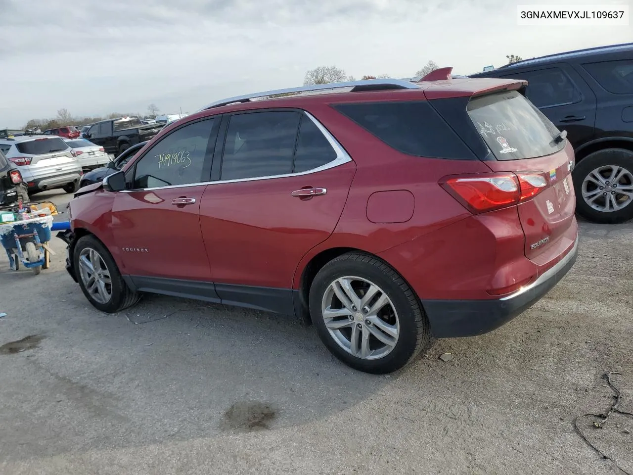 2018 Chevrolet Equinox Premier VIN: 3GNAXMEVXJL109637 Lot: 74919063