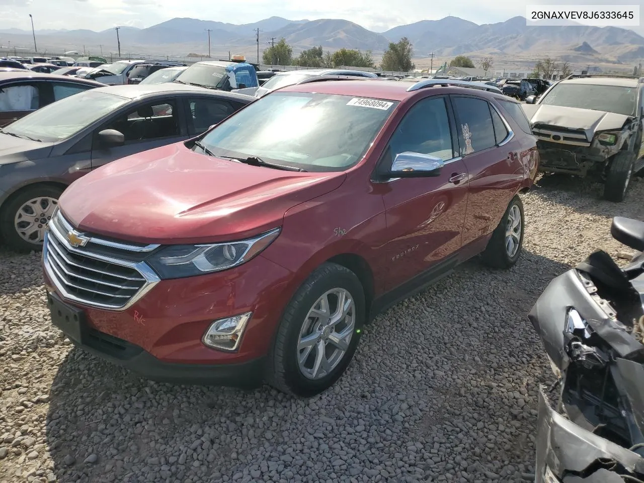 2018 Chevrolet Equinox Premier VIN: 2GNAXVEV8J6333645 Lot: 74968094