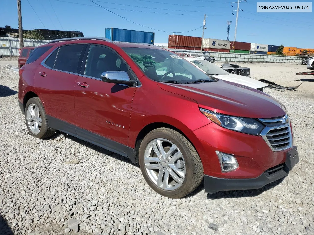 2018 Chevrolet Equinox Premier VIN: 2GNAXVEV0J6109074 Lot: 75010634