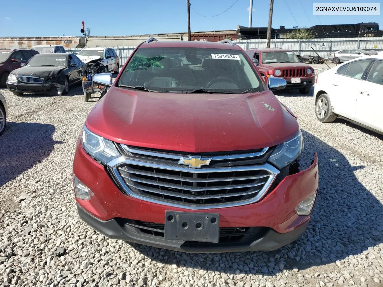 2018 Chevrolet Equinox Premier VIN: 2GNAXVEV0J6109074 Lot: 75010634