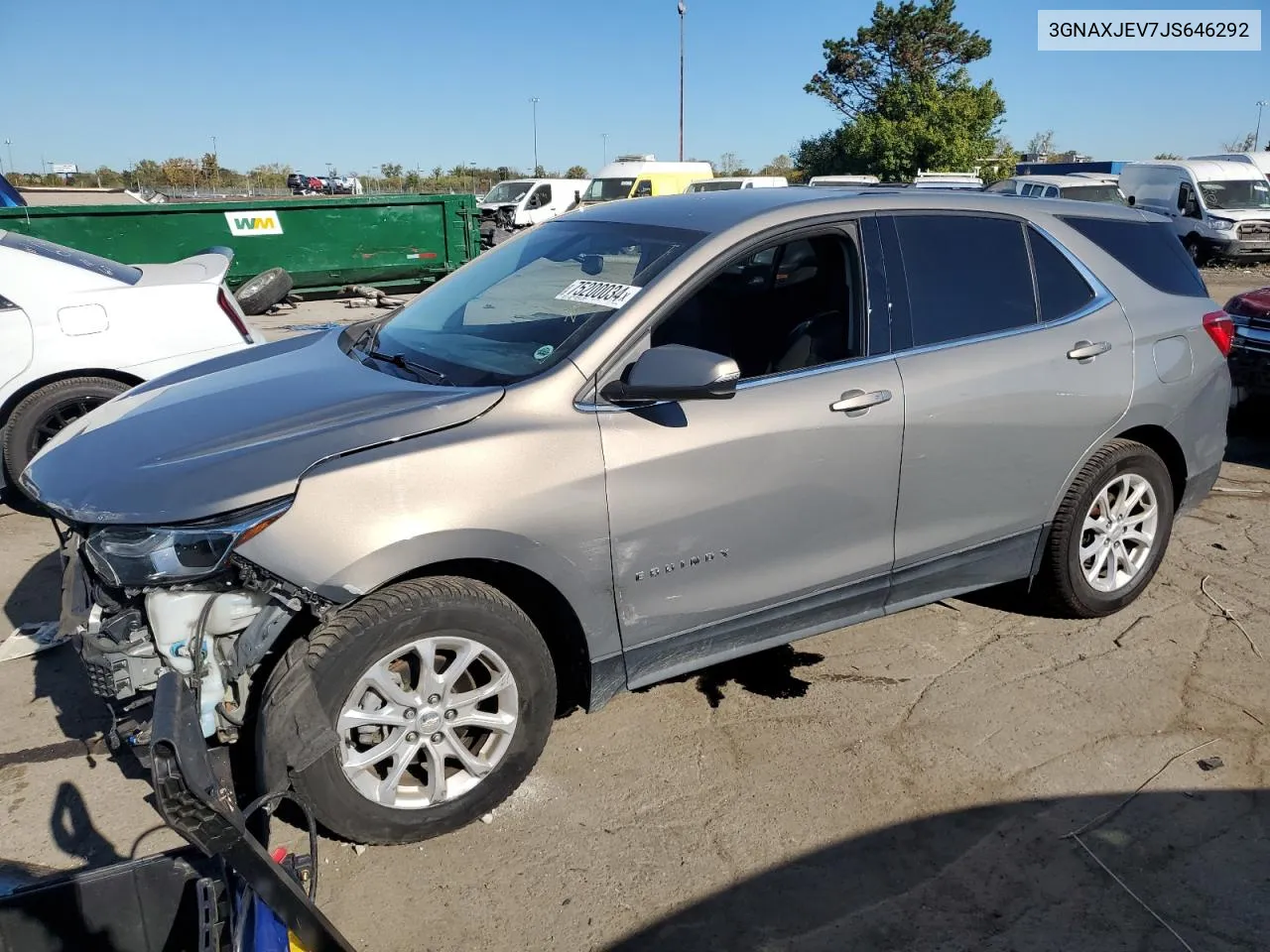 2018 Chevrolet Equinox Lt VIN: 3GNAXJEV7JS646292 Lot: 75200034