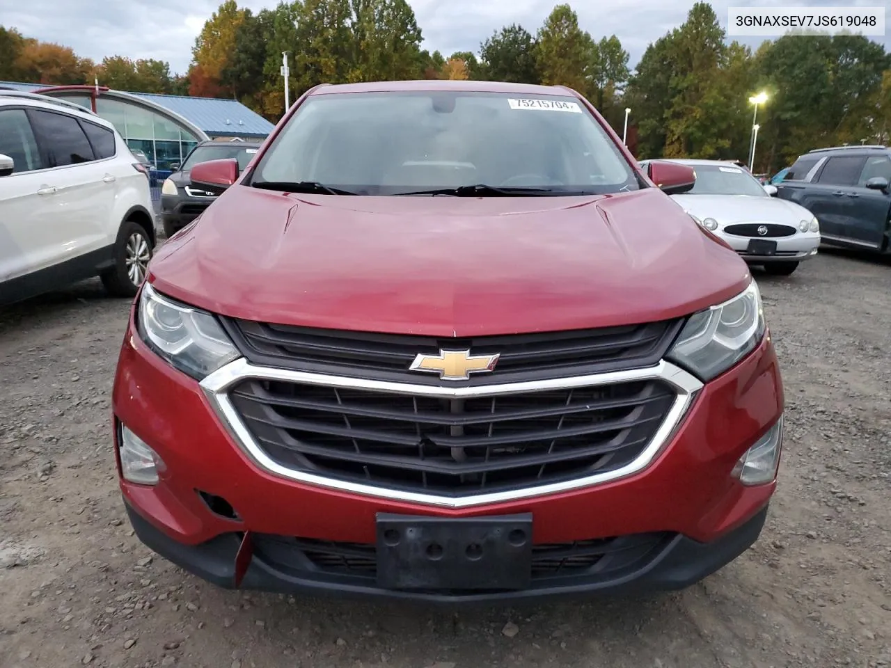 2018 Chevrolet Equinox Lt VIN: 3GNAXSEV7JS619048 Lot: 75215704