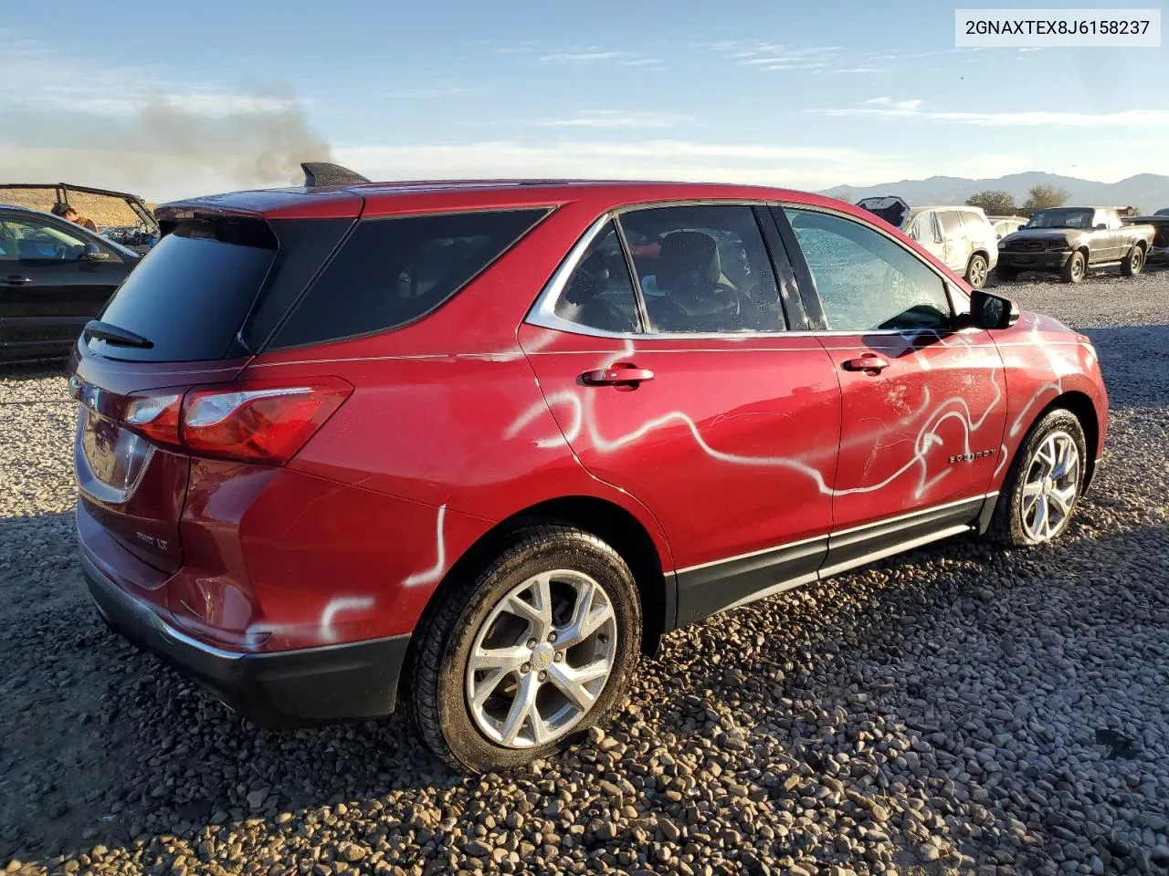 2018 Chevrolet Equinox Lt VIN: 2GNAXTEX8J6158237 Lot: 75274714