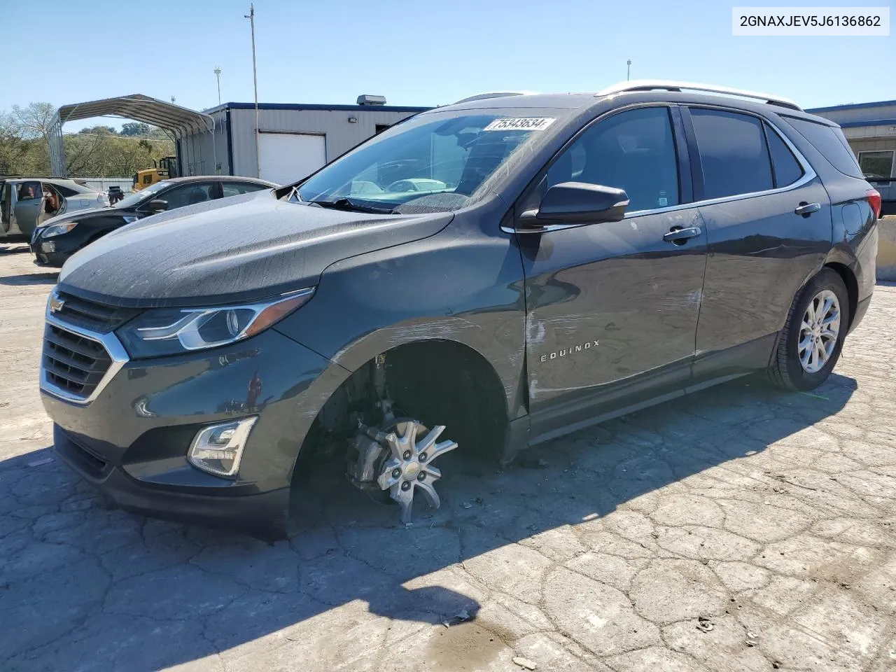 2018 Chevrolet Equinox Lt VIN: 2GNAXJEV5J6136862 Lot: 75343634