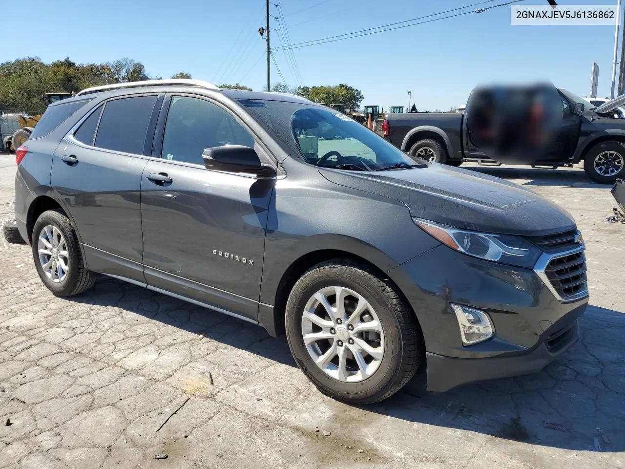 2018 Chevrolet Equinox Lt VIN: 2GNAXJEV5J6136862 Lot: 75343634