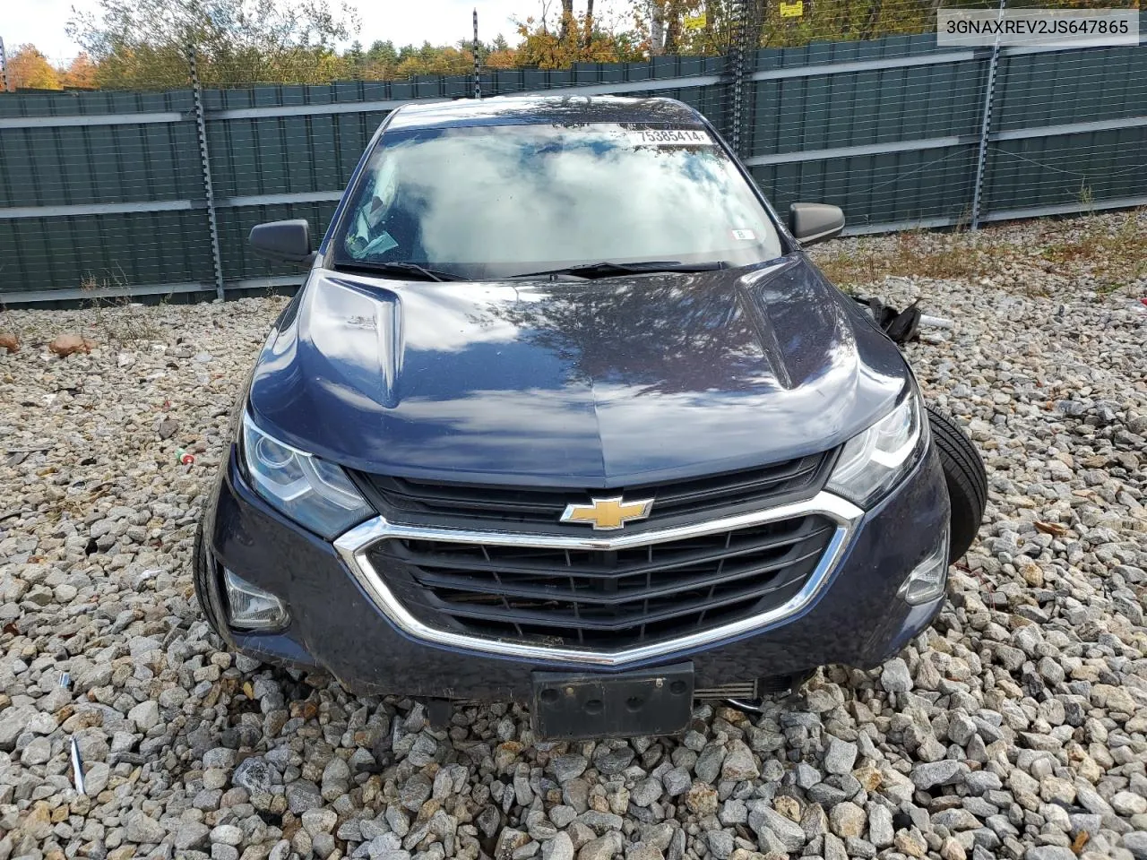 2018 Chevrolet Equinox Ls VIN: 3GNAXREV2JS647865 Lot: 75385414