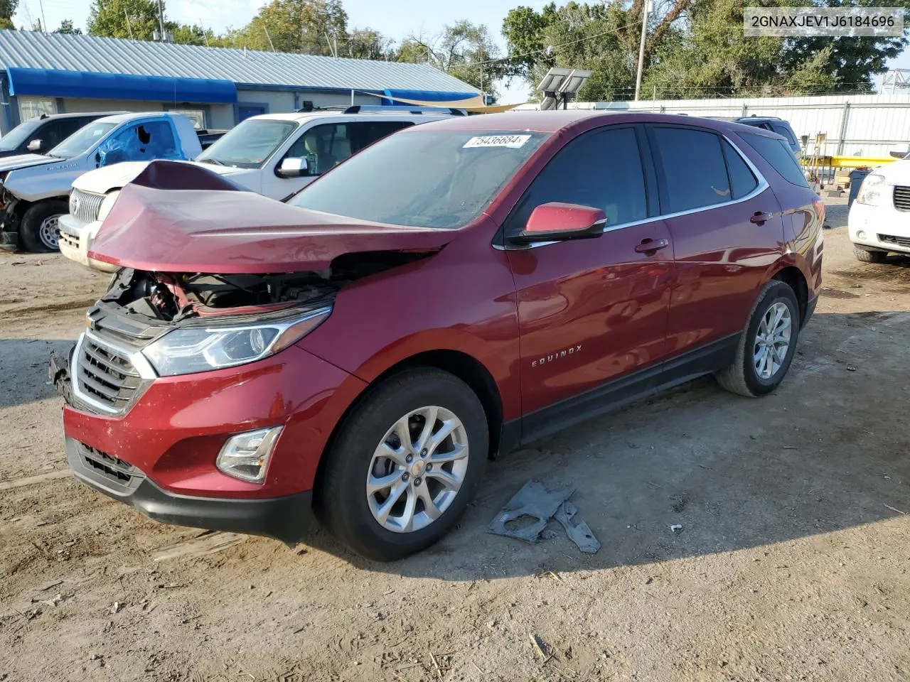 2018 Chevrolet Equinox Lt VIN: 2GNAXJEV1J6184696 Lot: 75436684