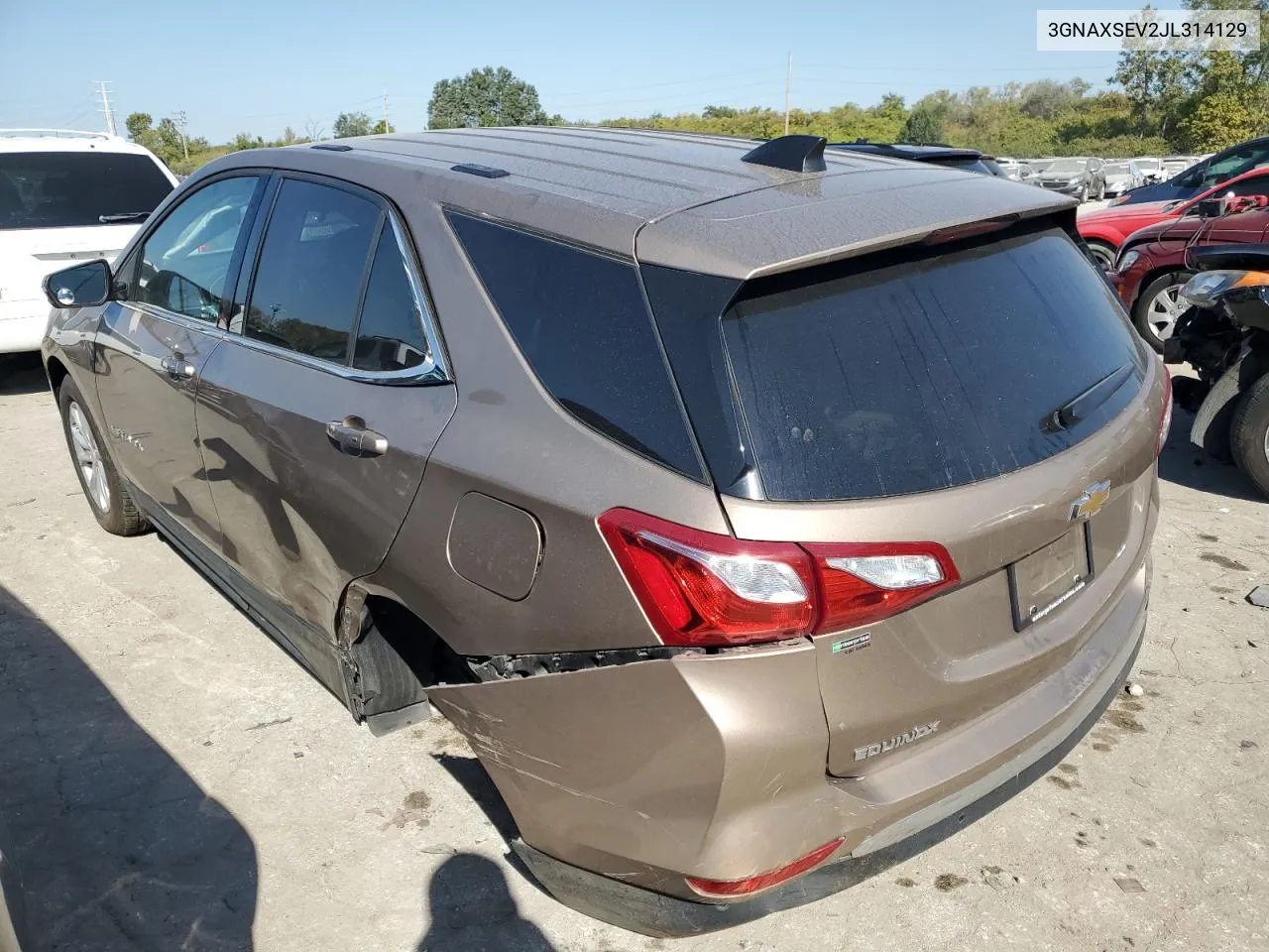 2018 Chevrolet Equinox Lt VIN: 3GNAXSEV2JL314129 Lot: 75483234