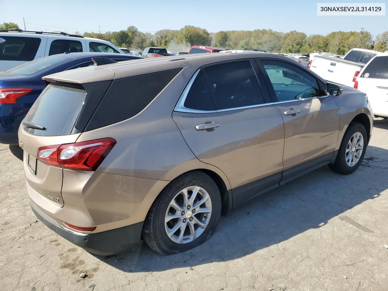 2018 Chevrolet Equinox Lt VIN: 3GNAXSEV2JL314129 Lot: 75483234