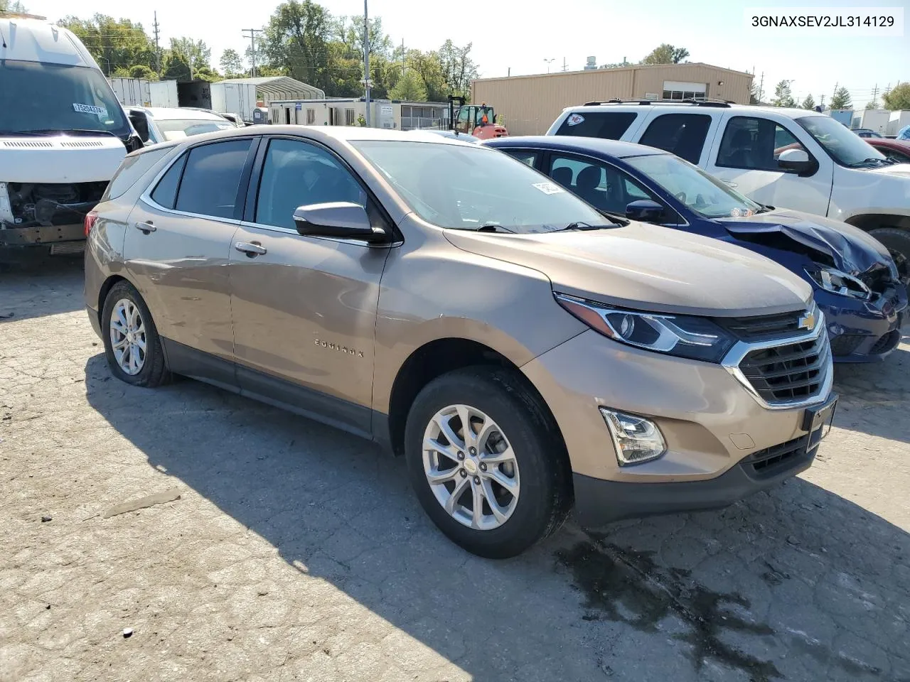 2018 Chevrolet Equinox Lt VIN: 3GNAXSEV2JL314129 Lot: 75483234