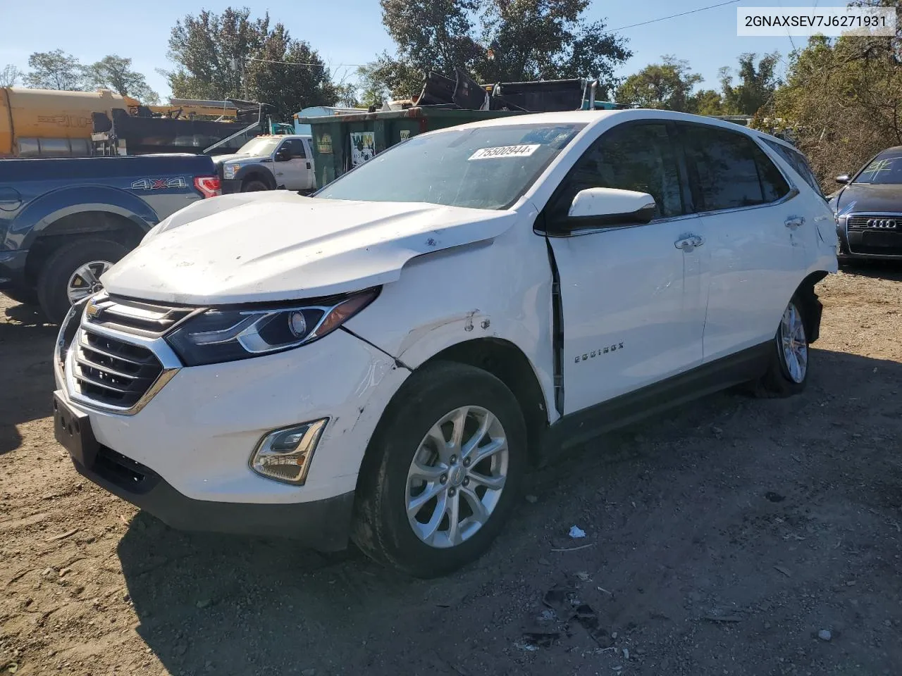 2018 Chevrolet Equinox Lt VIN: 2GNAXSEV7J6271931 Lot: 75500944