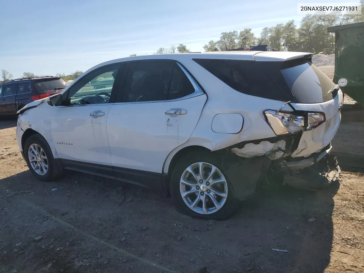 2018 Chevrolet Equinox Lt VIN: 2GNAXSEV7J6271931 Lot: 75500944