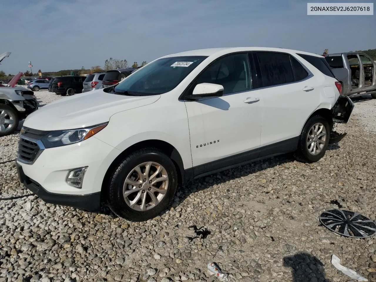 2018 Chevrolet Equinox Lt VIN: 2GNAXSEV2J6207618 Lot: 75523734