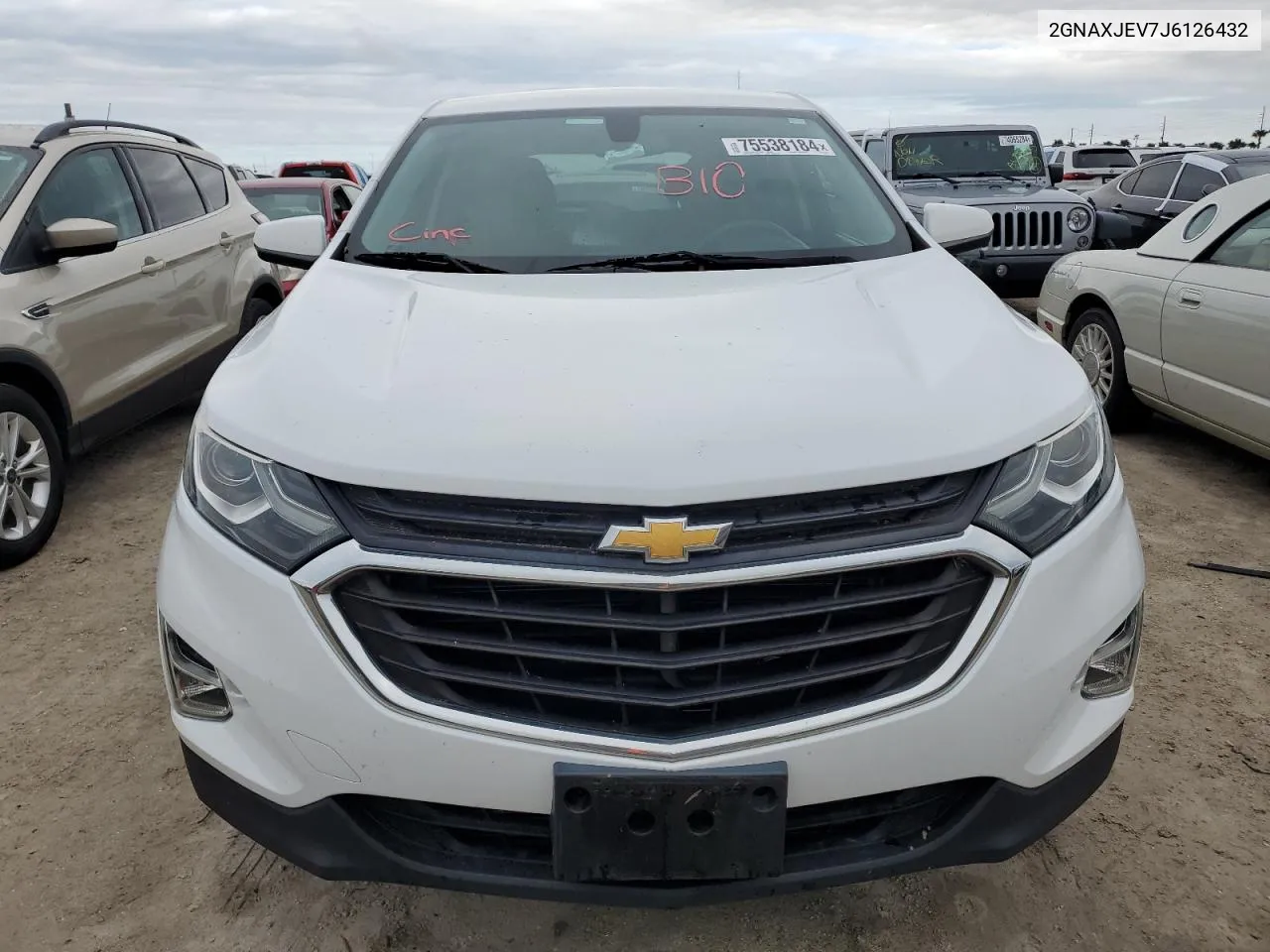 2018 Chevrolet Equinox Lt VIN: 2GNAXJEV7J6126432 Lot: 75538184