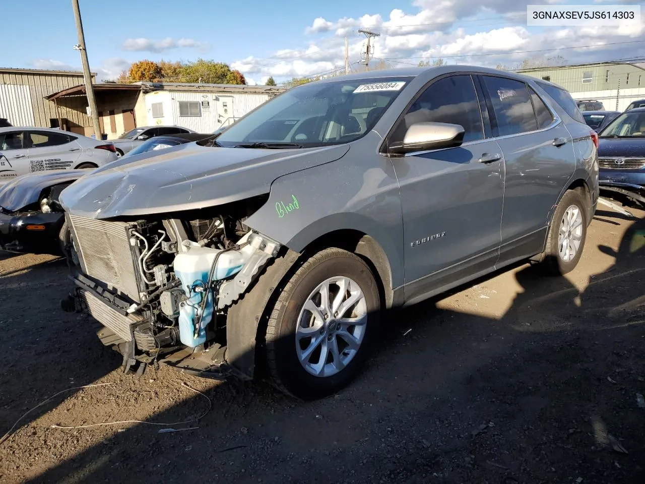 2018 Chevrolet Equinox Lt VIN: 3GNAXSEV5JS614303 Lot: 75556084