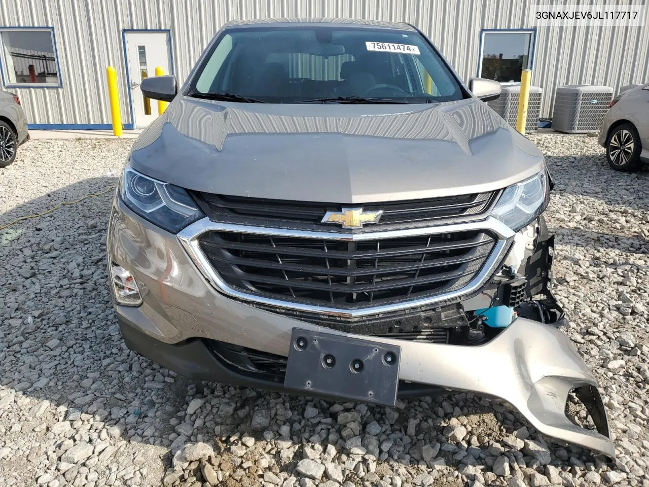 2018 Chevrolet Equinox Lt VIN: 3GNAXJEV6JL117717 Lot: 75611474