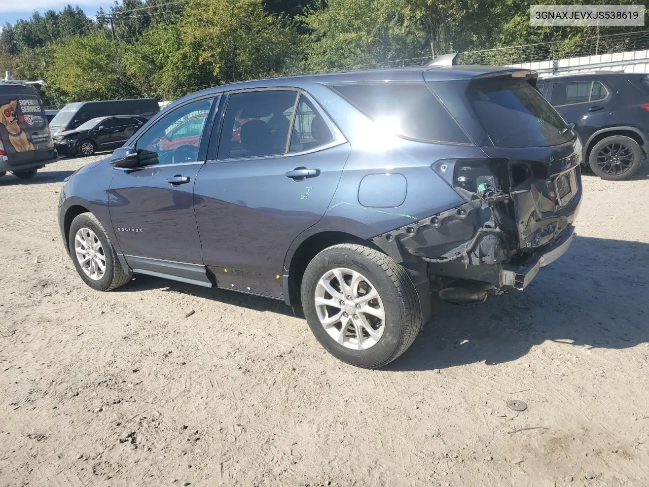 2018 Chevrolet Equinox Lt VIN: 3GNAXJEVXJS538619 Lot: 75740514