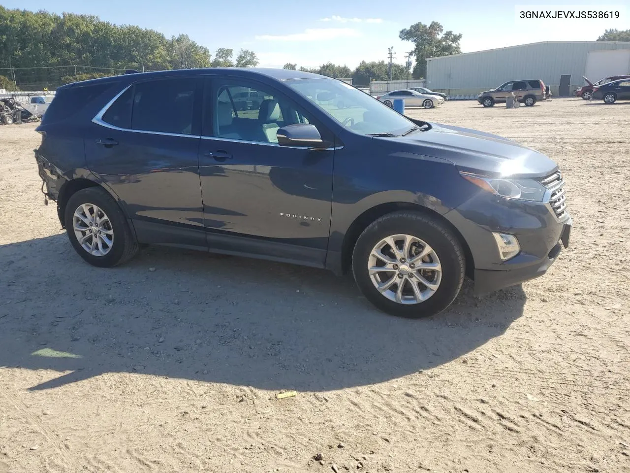 2018 Chevrolet Equinox Lt VIN: 3GNAXJEVXJS538619 Lot: 75740514