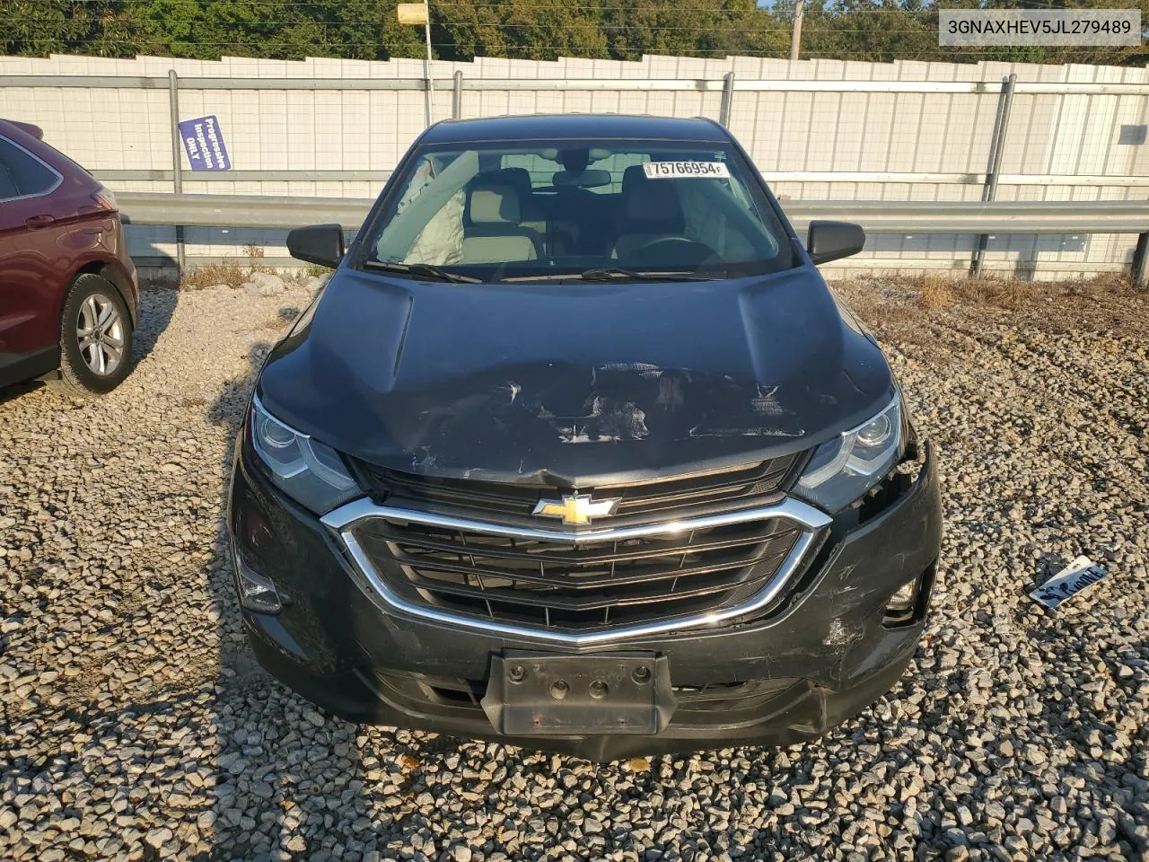 2018 Chevrolet Equinox Ls VIN: 3GNAXHEV5JL279489 Lot: 75766954