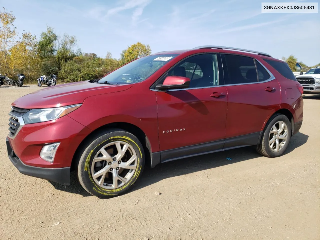 2018 Chevrolet Equinox Lt VIN: 3GNAXKEX0JS605431 Lot: 75827114