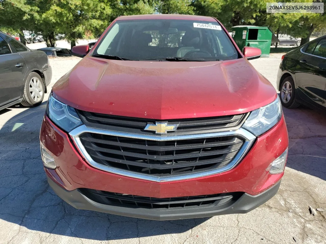 2018 Chevrolet Equinox Lt VIN: 2GNAXSEV5J6293961 Lot: 75842014