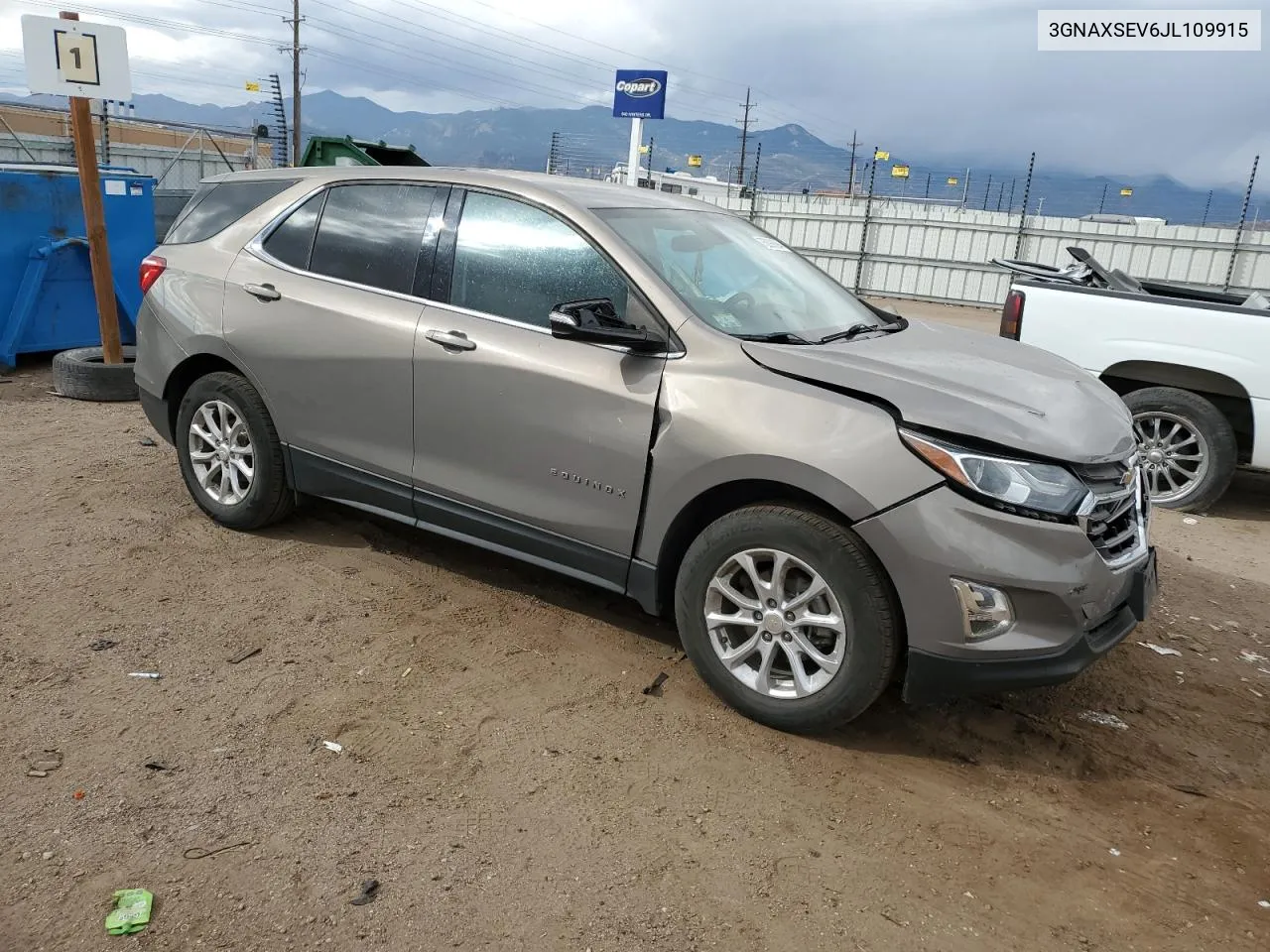 2018 Chevrolet Equinox Lt VIN: 3GNAXSEV6JL109915 Lot: 75899894