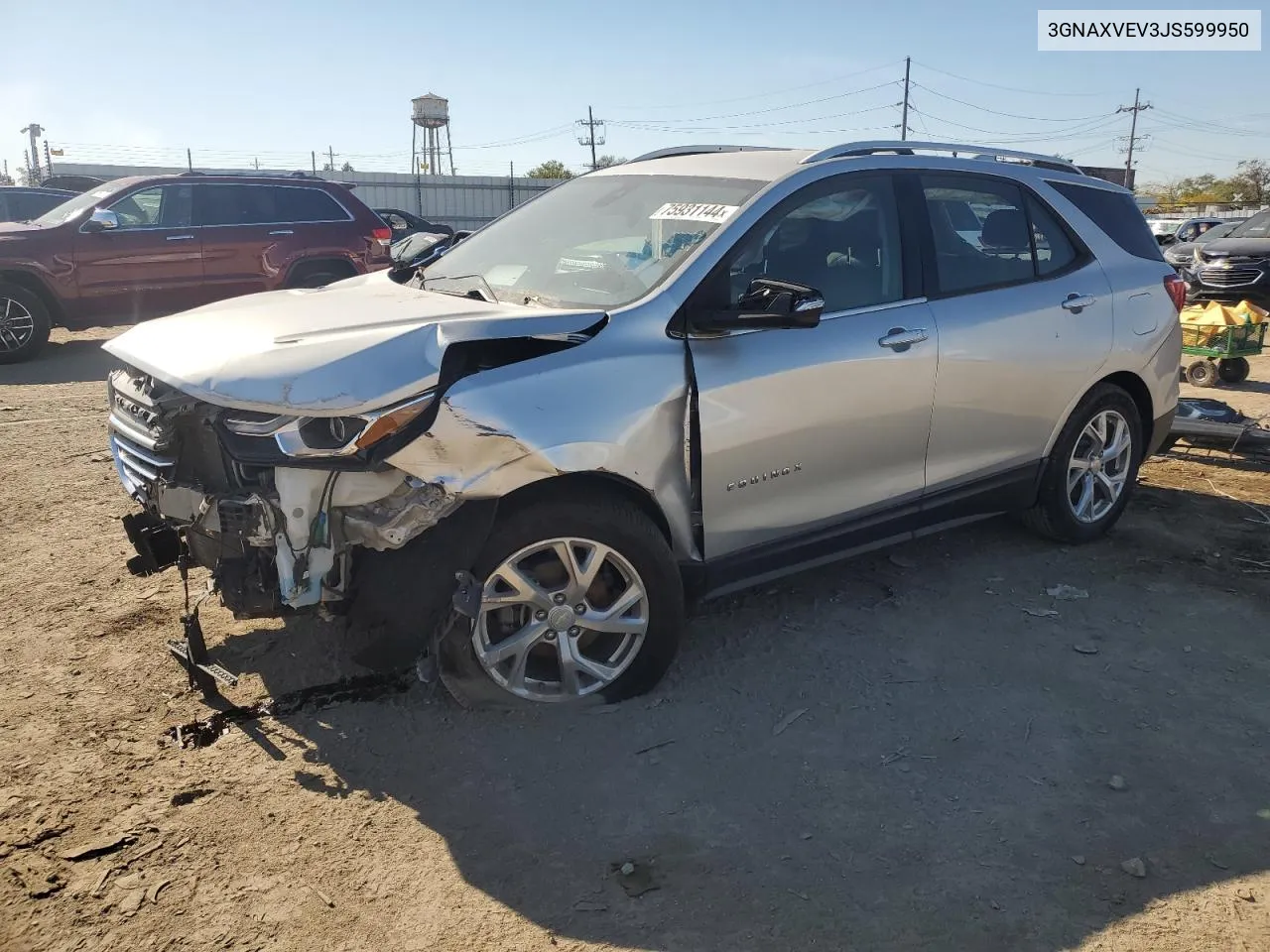 2018 Chevrolet Equinox Premier VIN: 3GNAXVEV3JS599950 Lot: 75931144