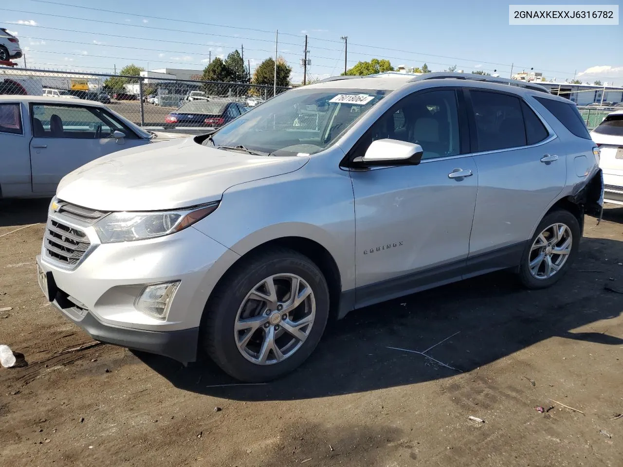 2018 Chevrolet Equinox Lt VIN: 2GNAXKEXXJ6316782 Lot: 76018064