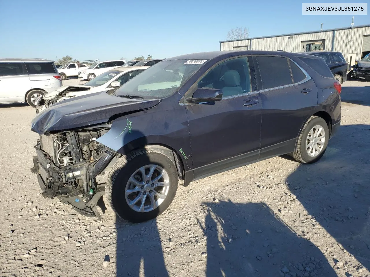 2018 Chevrolet Equinox Lt VIN: 3GNAXJEV3JL361275 Lot: 76110674