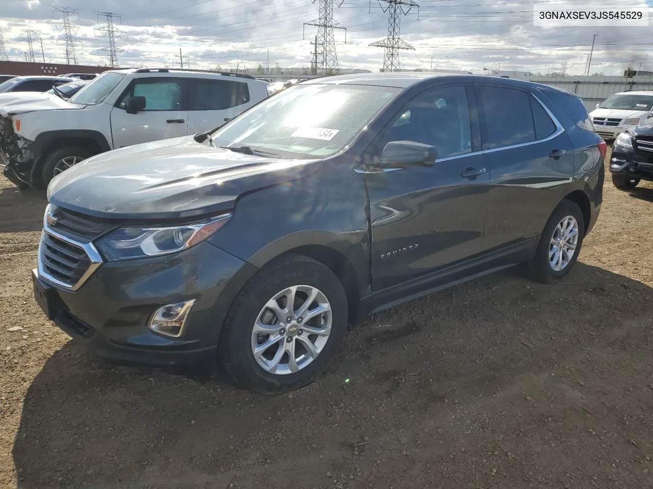 2018 Chevrolet Equinox Lt VIN: 3GNAXSEV3JS545529 Lot: 76119834