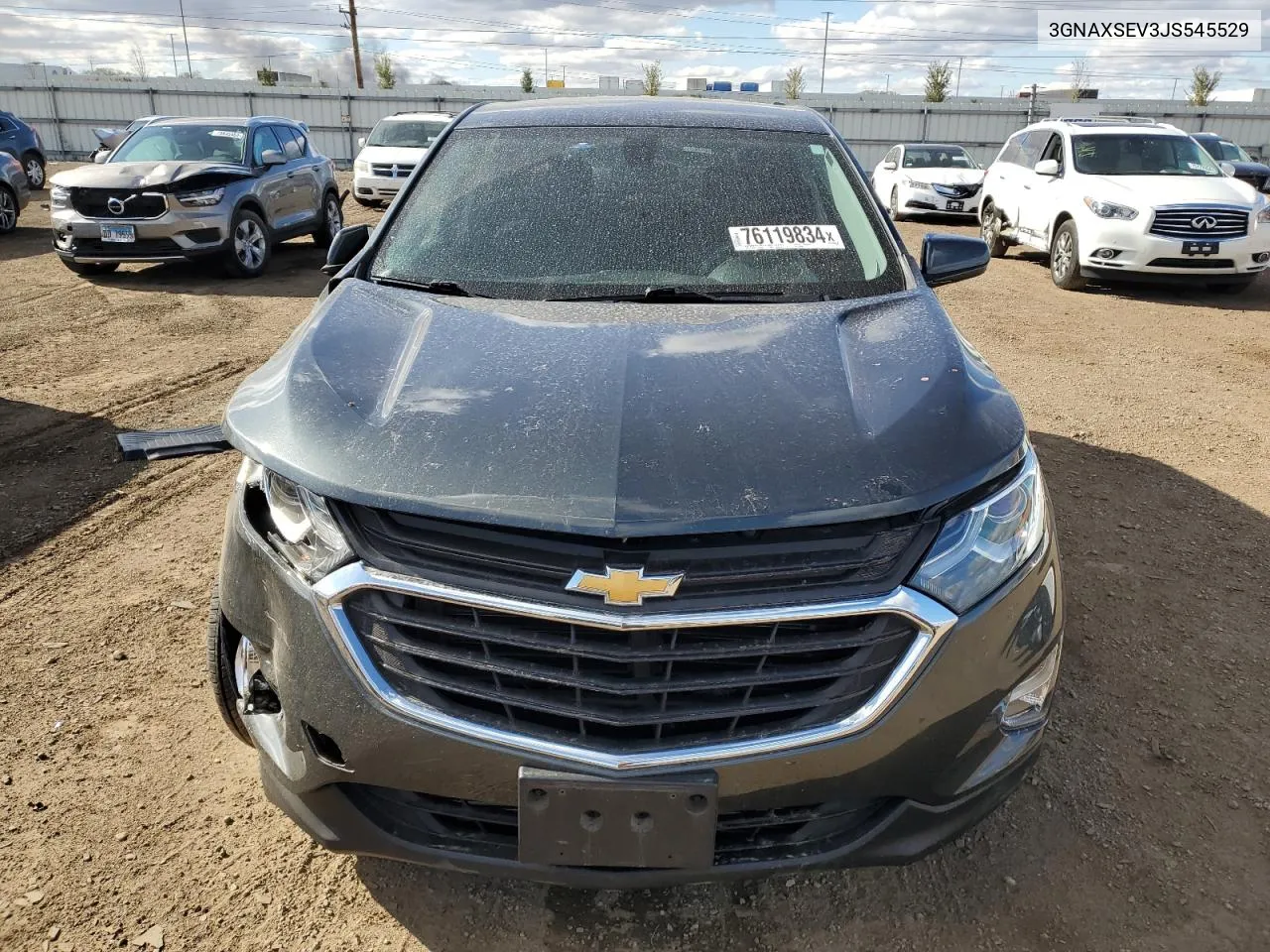 2018 Chevrolet Equinox Lt VIN: 3GNAXSEV3JS545529 Lot: 76119834