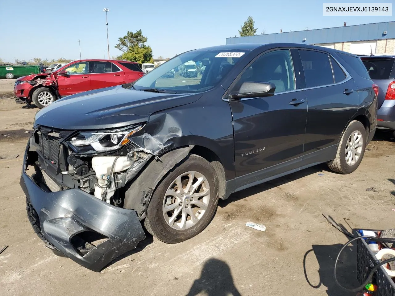 2018 Chevrolet Equinox Lt VIN: 2GNAXJEVXJ6139143 Lot: 76205374