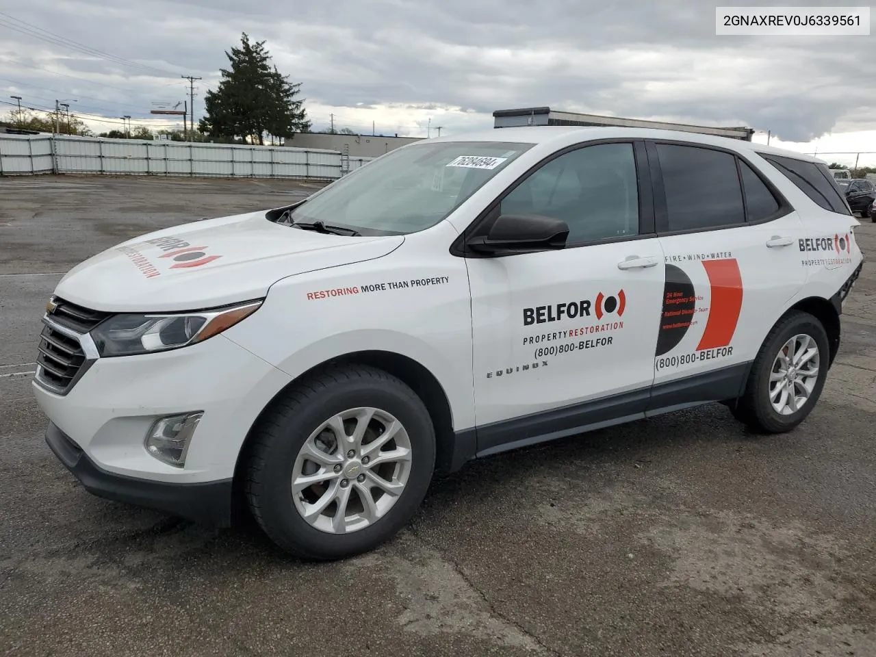 2018 Chevrolet Equinox Ls VIN: 2GNAXREV0J6339561 Lot: 76284694