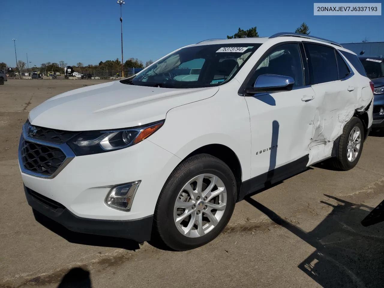 2018 Chevrolet Equinox Lt VIN: 2GNAXJEV7J6337193 Lot: 76373794