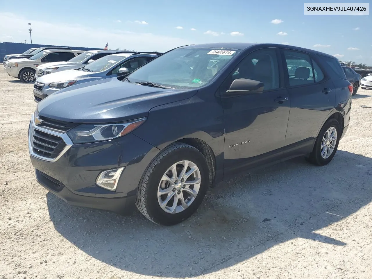 2018 Chevrolet Equinox Ls VIN: 3GNAXHEV9JL407426 Lot: 76406914