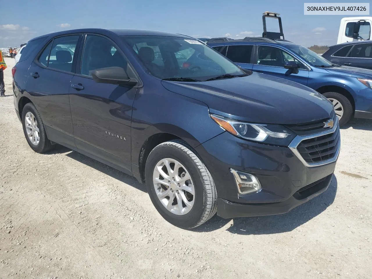 2018 Chevrolet Equinox Ls VIN: 3GNAXHEV9JL407426 Lot: 76406914