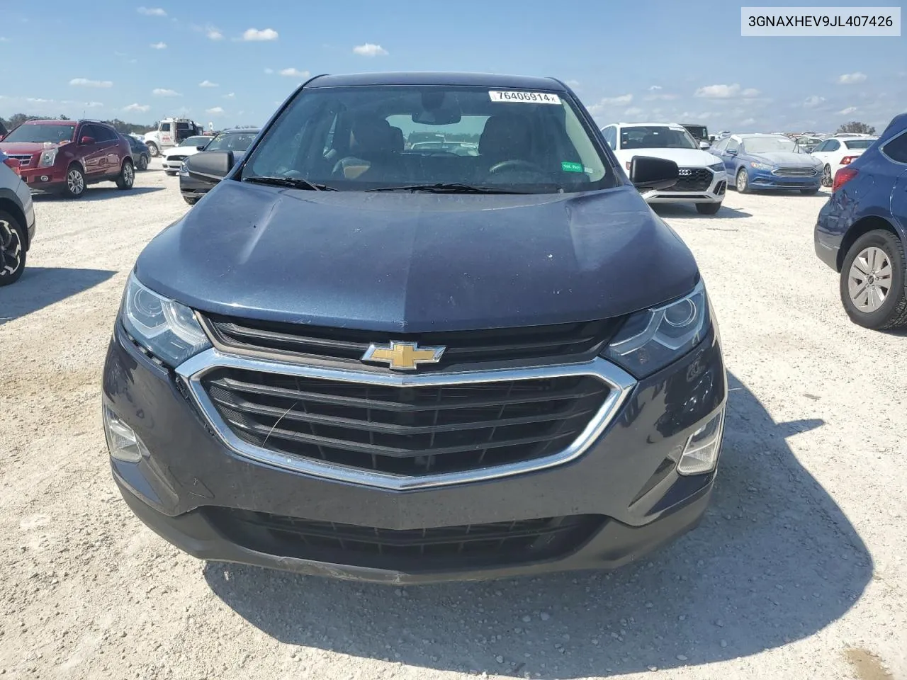 2018 Chevrolet Equinox Ls VIN: 3GNAXHEV9JL407426 Lot: 76406914