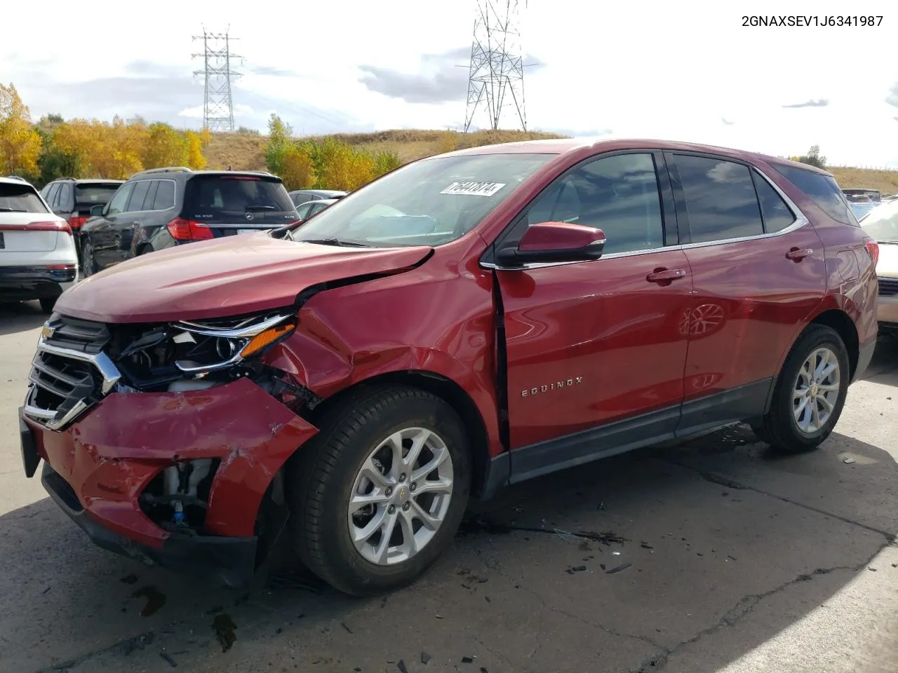 2018 Chevrolet Equinox Lt VIN: 2GNAXSEV1J6341987 Lot: 76447874