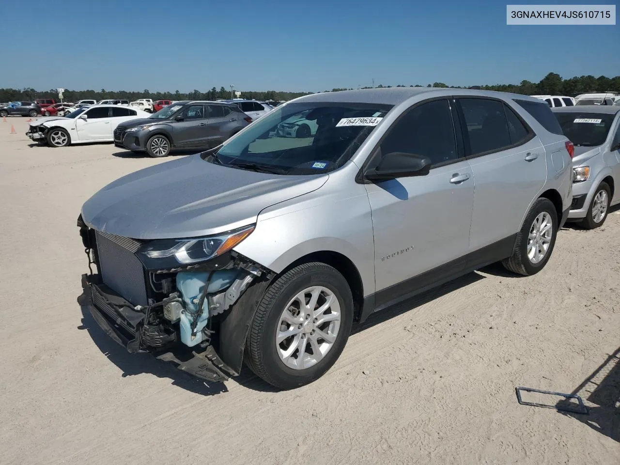 2018 Chevrolet Equinox Ls VIN: 3GNAXHEV4JS610715 Lot: 76479634