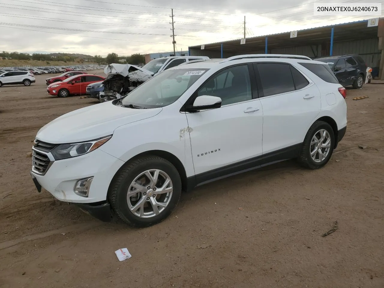 2018 Chevrolet Equinox Lt VIN: 2GNAXTEX0J6240673 Lot: 76514104