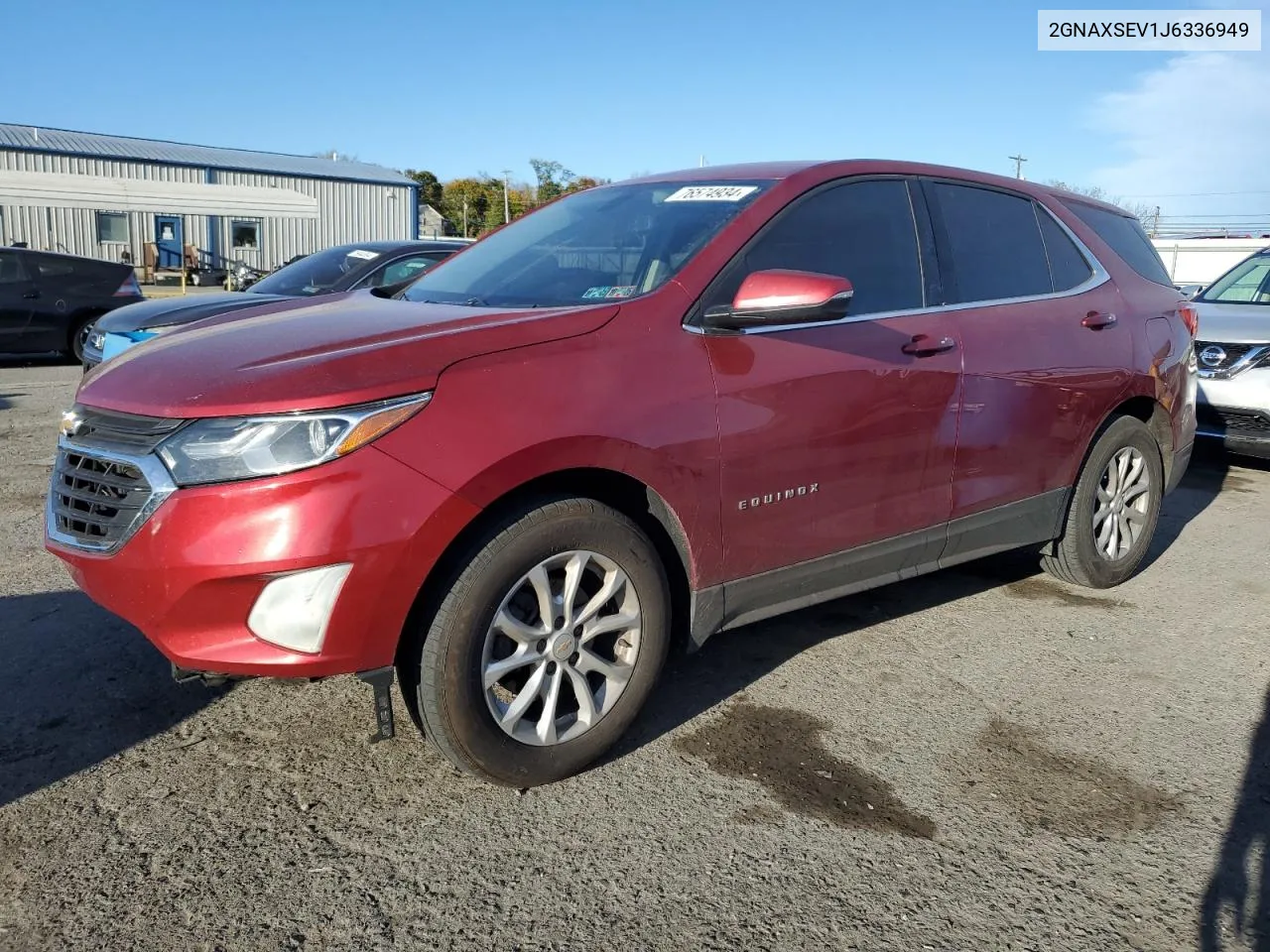 2018 Chevrolet Equinox Lt VIN: 2GNAXSEV1J6336949 Lot: 76574934