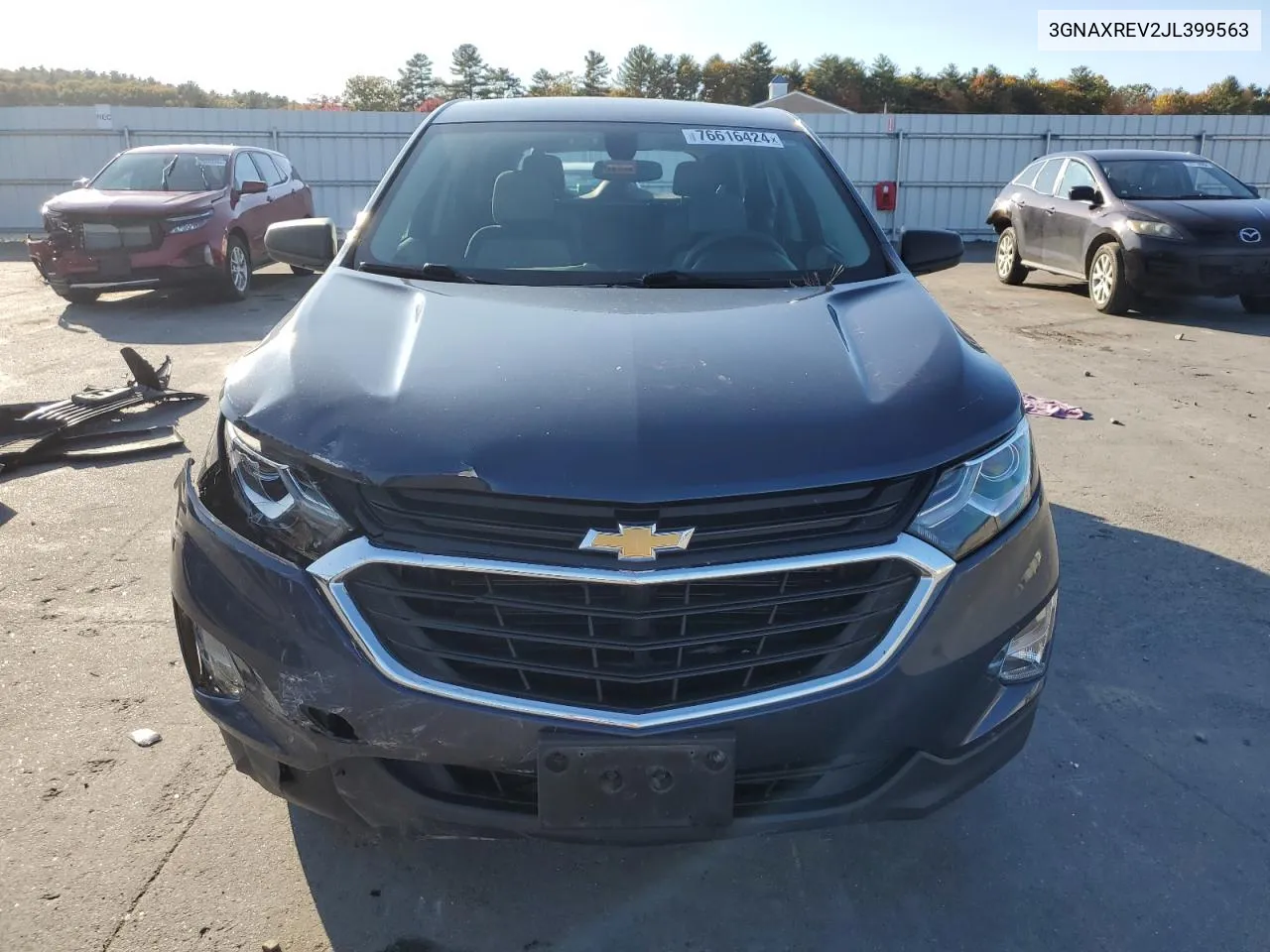 2018 Chevrolet Equinox Ls VIN: 3GNAXREV2JL399563 Lot: 76616424