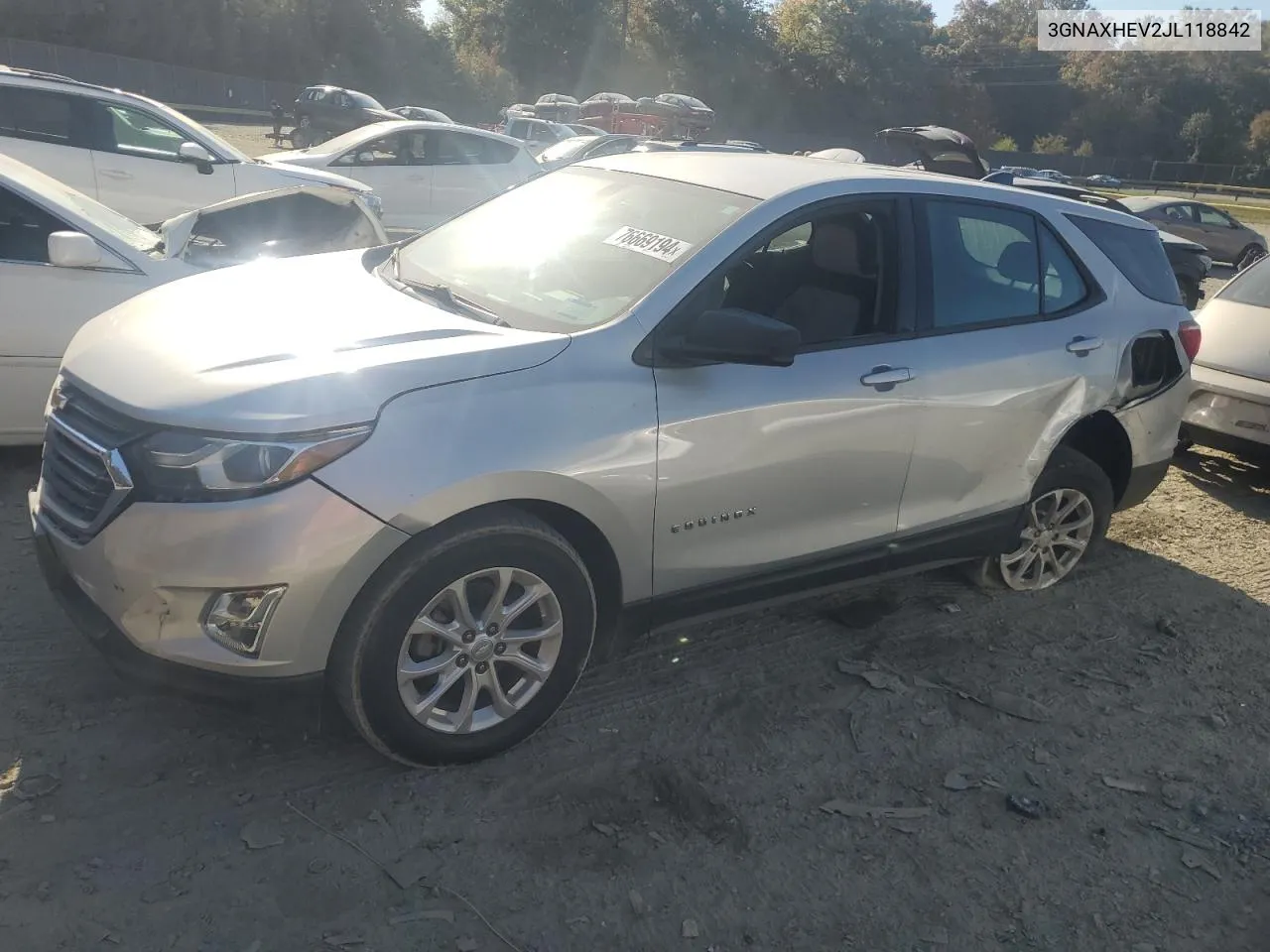 3GNAXHEV2JL118842 2018 Chevrolet Equinox Ls