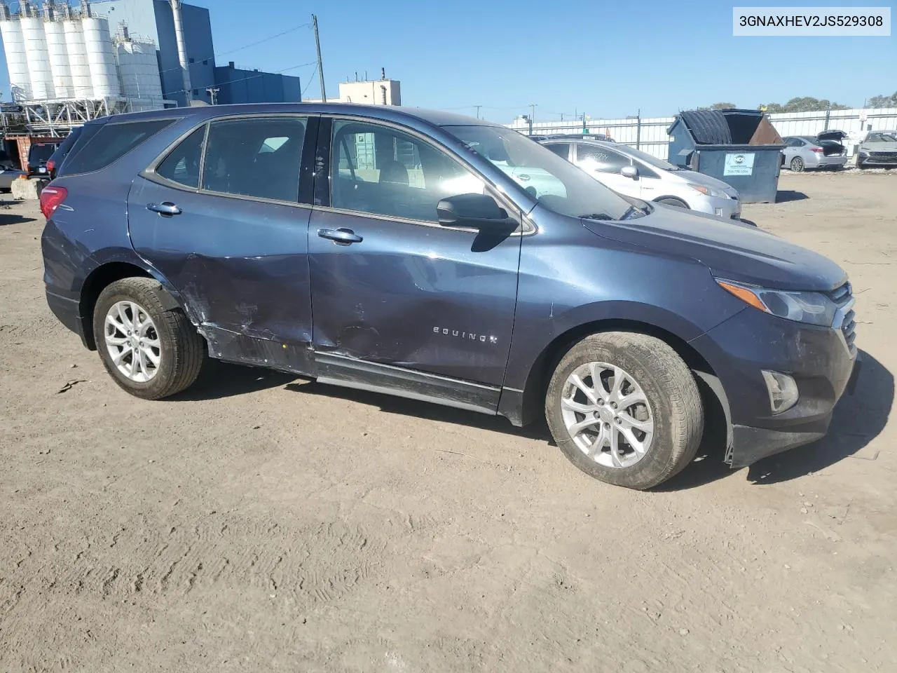 2018 Chevrolet Equinox Ls VIN: 3GNAXHEV2JS529308 Lot: 76685614