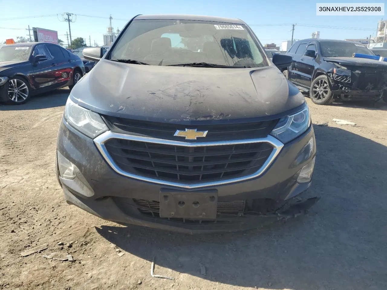 2018 Chevrolet Equinox Ls VIN: 3GNAXHEV2JS529308 Lot: 76685614