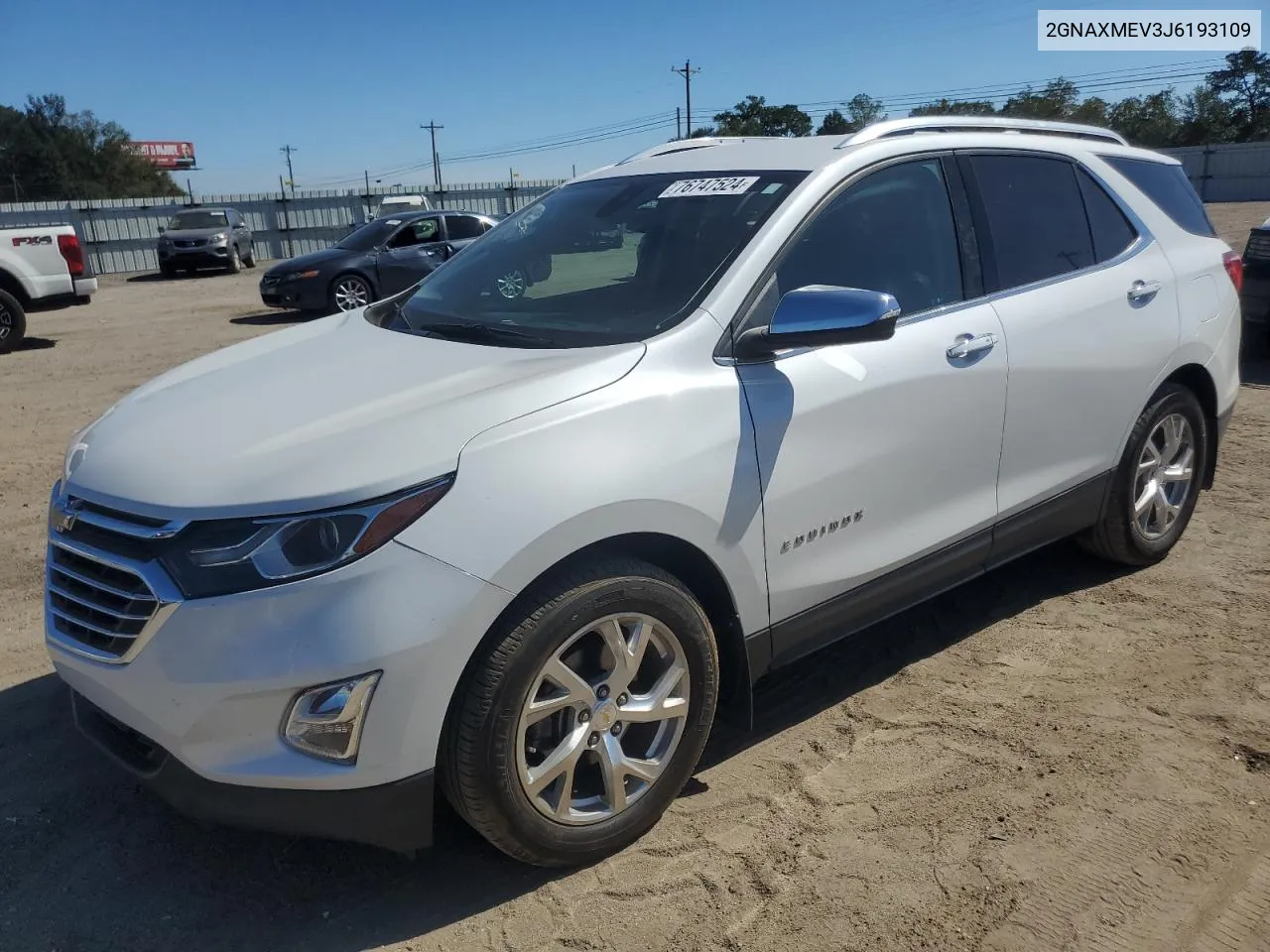 2018 Chevrolet Equinox Premier VIN: 2GNAXMEV3J6193109 Lot: 76747524