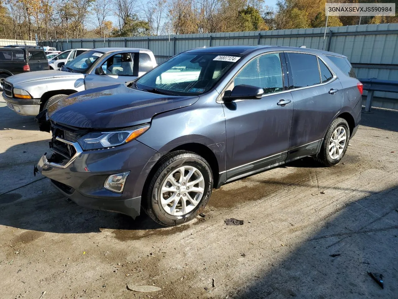 2018 Chevrolet Equinox Lt VIN: 3GNAXSEVXJS590984 Lot: 76807124