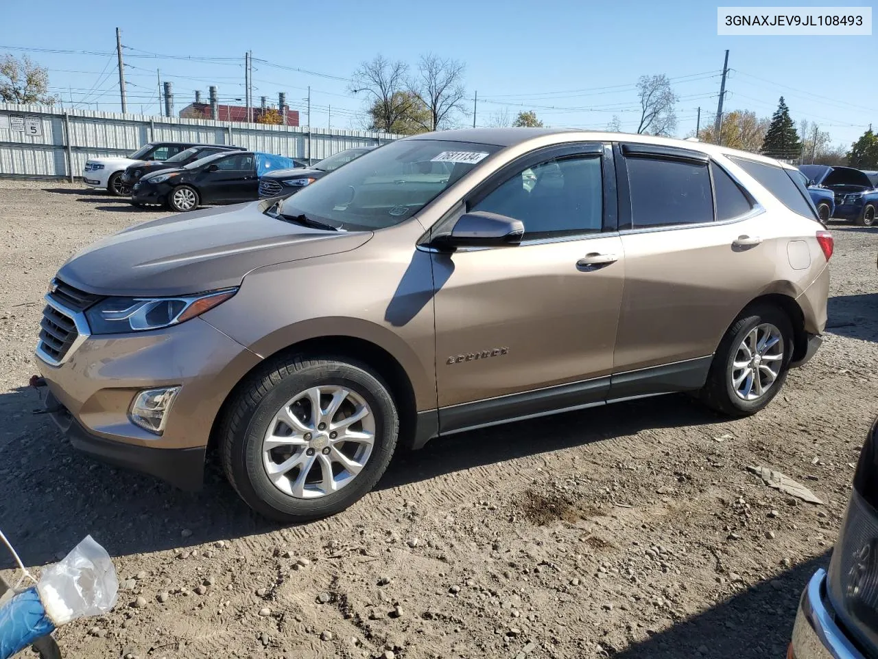 2018 Chevrolet Equinox Lt VIN: 3GNAXJEV9JL108493 Lot: 76811134