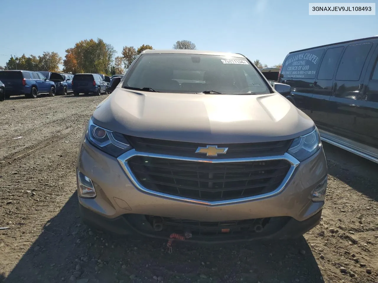 2018 Chevrolet Equinox Lt VIN: 3GNAXJEV9JL108493 Lot: 76811134