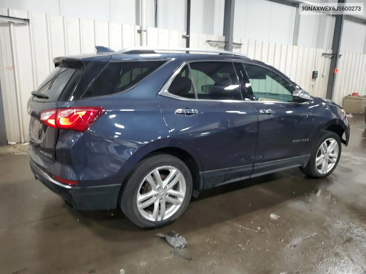 2018 Chevrolet Equinox Premier VIN: 3GNAXWEX6JS600273 Lot: 76818814